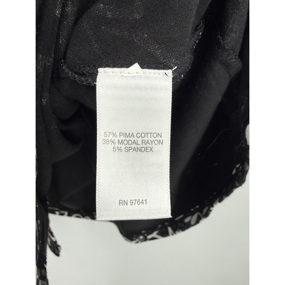 J Jill Dress Womens Small Black Floral Pima Cotton Modal Stretch Pockets - Picture 4 of 10